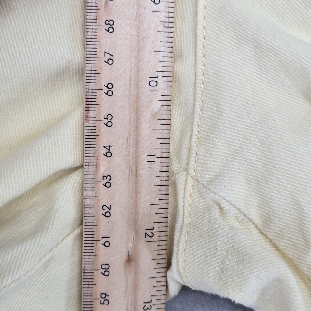 Loft Palmer Wide Leg Crop Pants Yellow Pastel Denim Utility‎ Capris Size 12P EUC - Picture 10 of 11